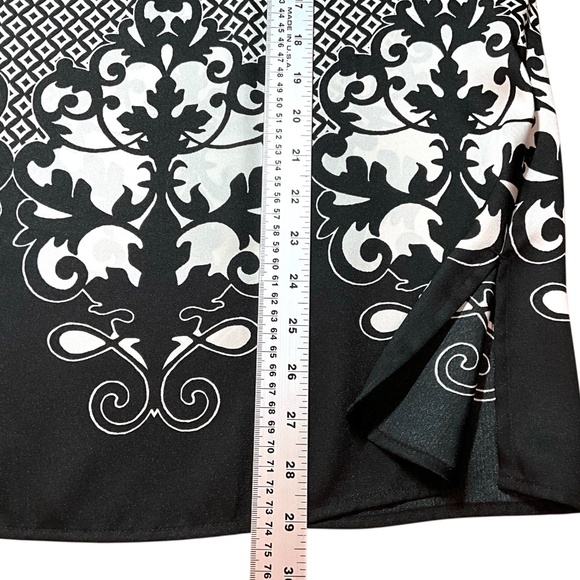 CHICO’S Easy Care Poly Geometric Print Tunic Top Sz 16 - Picture 7 of 12